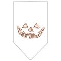 Unconditional Love Jack O Lantern Rhinestone Bandana White Small UN813536